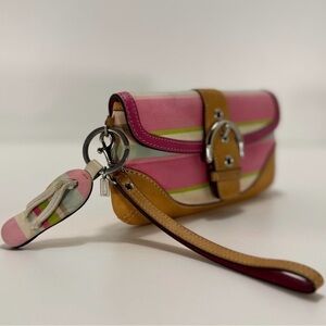 Vintage Coach Clutch and matching Sandal Charm
